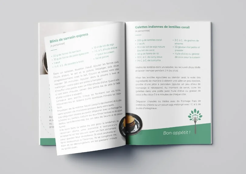 Création de catalogues de recettes santé du réseau Mima Nutrition