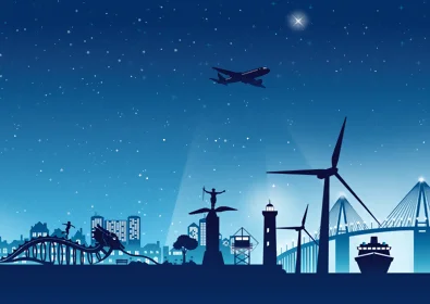 Création d'une illustration de noël Saint-Nazaire New-York © CIMAJINE graphiste