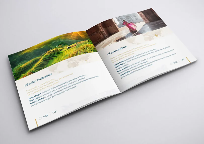 Création logo et carte de s soins pour L'EVASION EAU SPA par CIMAJINE, graphiste à Saint-Nazaire