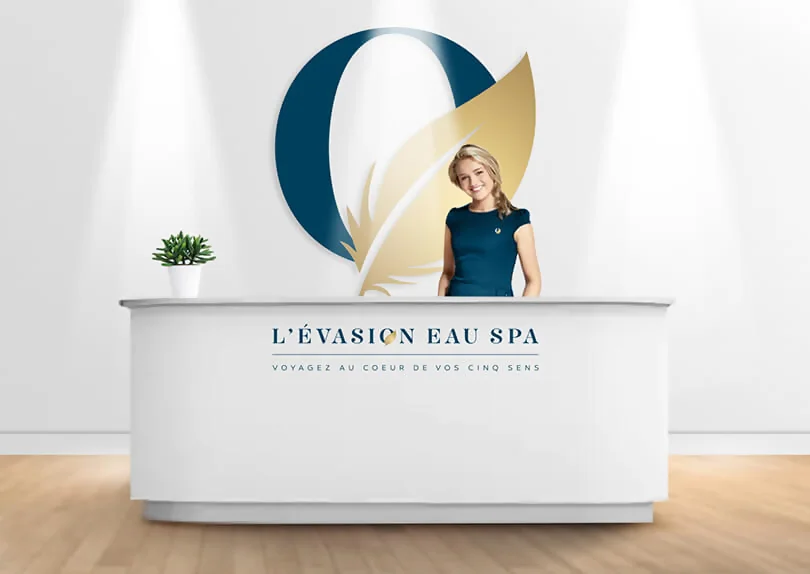 Création identité visuelle (logo) pour L'EVASION EAU SPA par CIMAJINE, graphiste à Saint-Nazaire