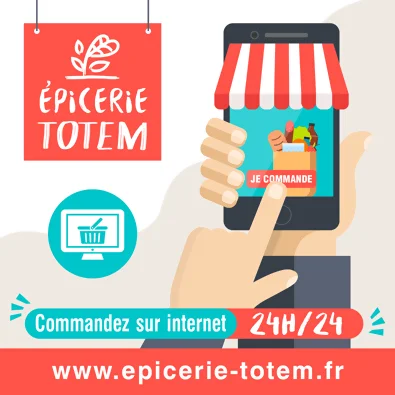 Création de vignettes illustrées pour les réseaux sociaux pour l'épicerie solidaire Totem