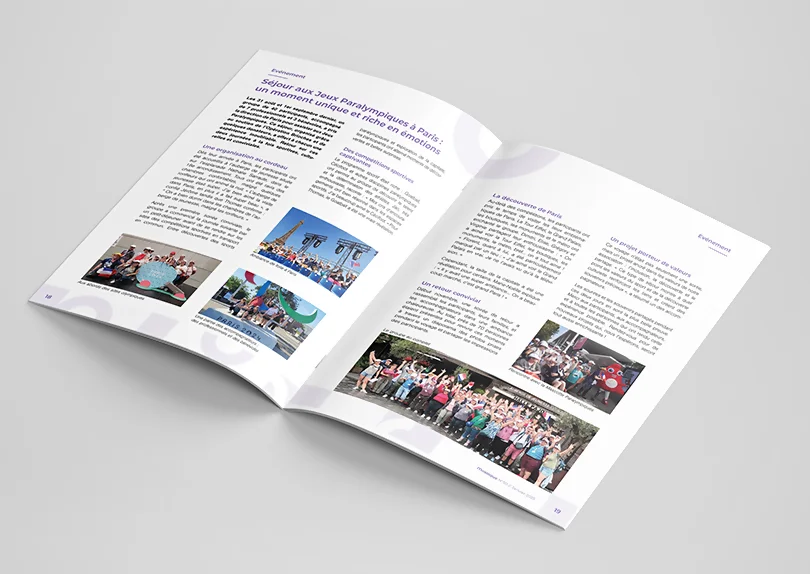 Création de la maquette du journal interne de l'association