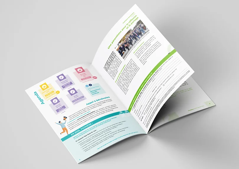 Création de la maquette du journal interne de l'association